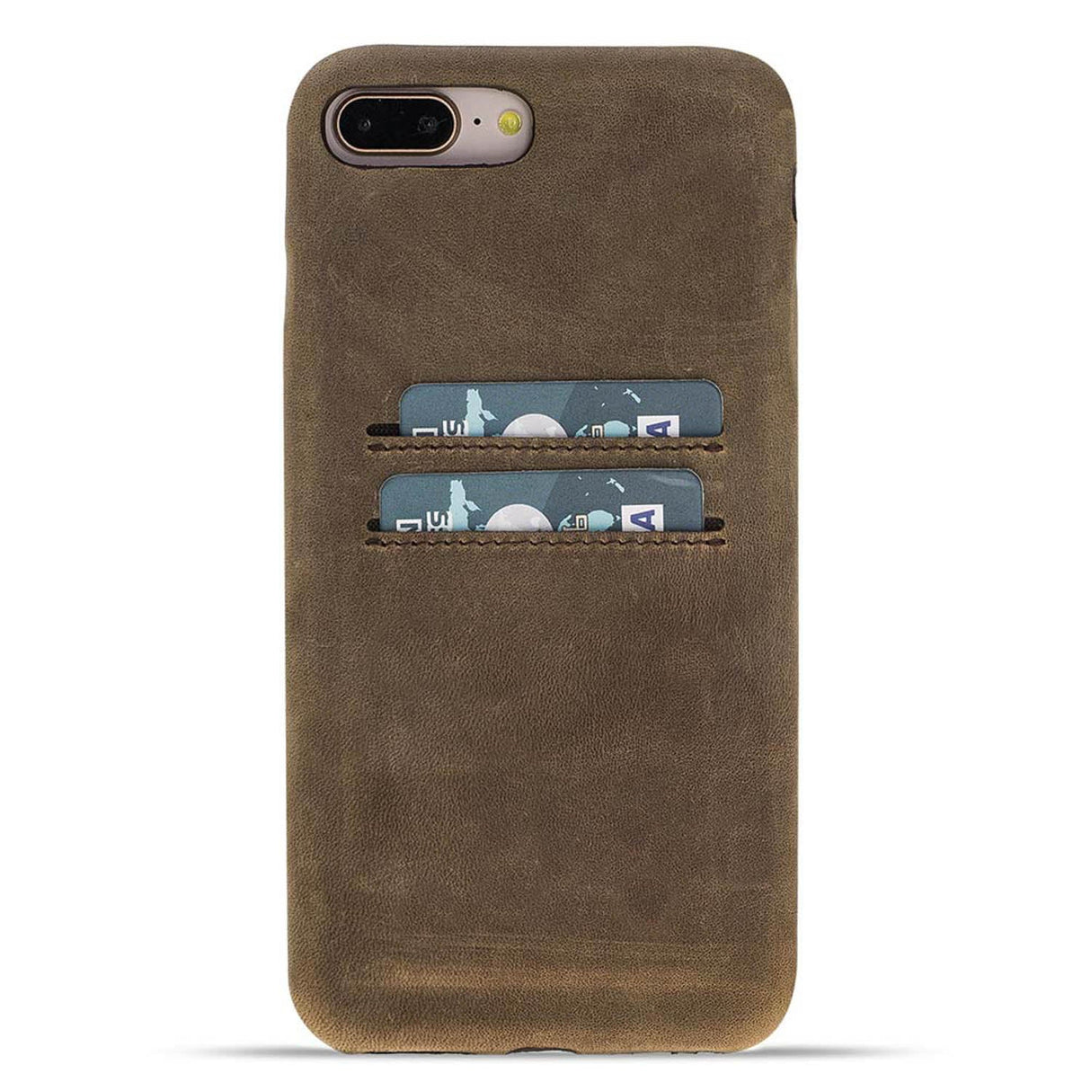 iPhone 8 Plus / iPhone 7 Plus Snap - on Full Cover Leather Case with Credit Card Slots by Hardiston - premium iPhone 7 - 8 - SE Cases