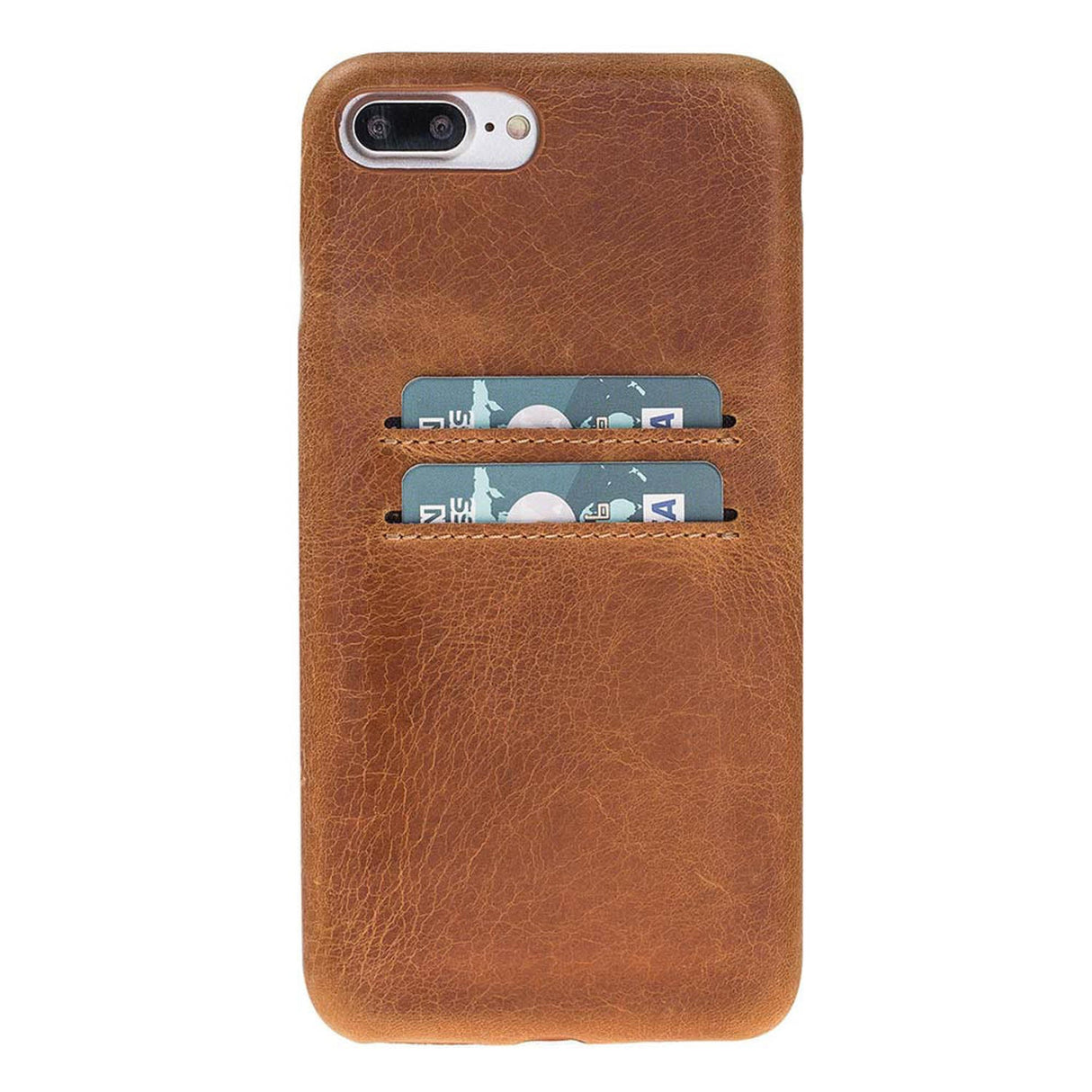 iPhone 8 Plus / iPhone 7 Plus Snap - on Full Cover Leather Case with Credit Card Slots by Hardiston - premium iPhone 7 - 8 - SE Cases