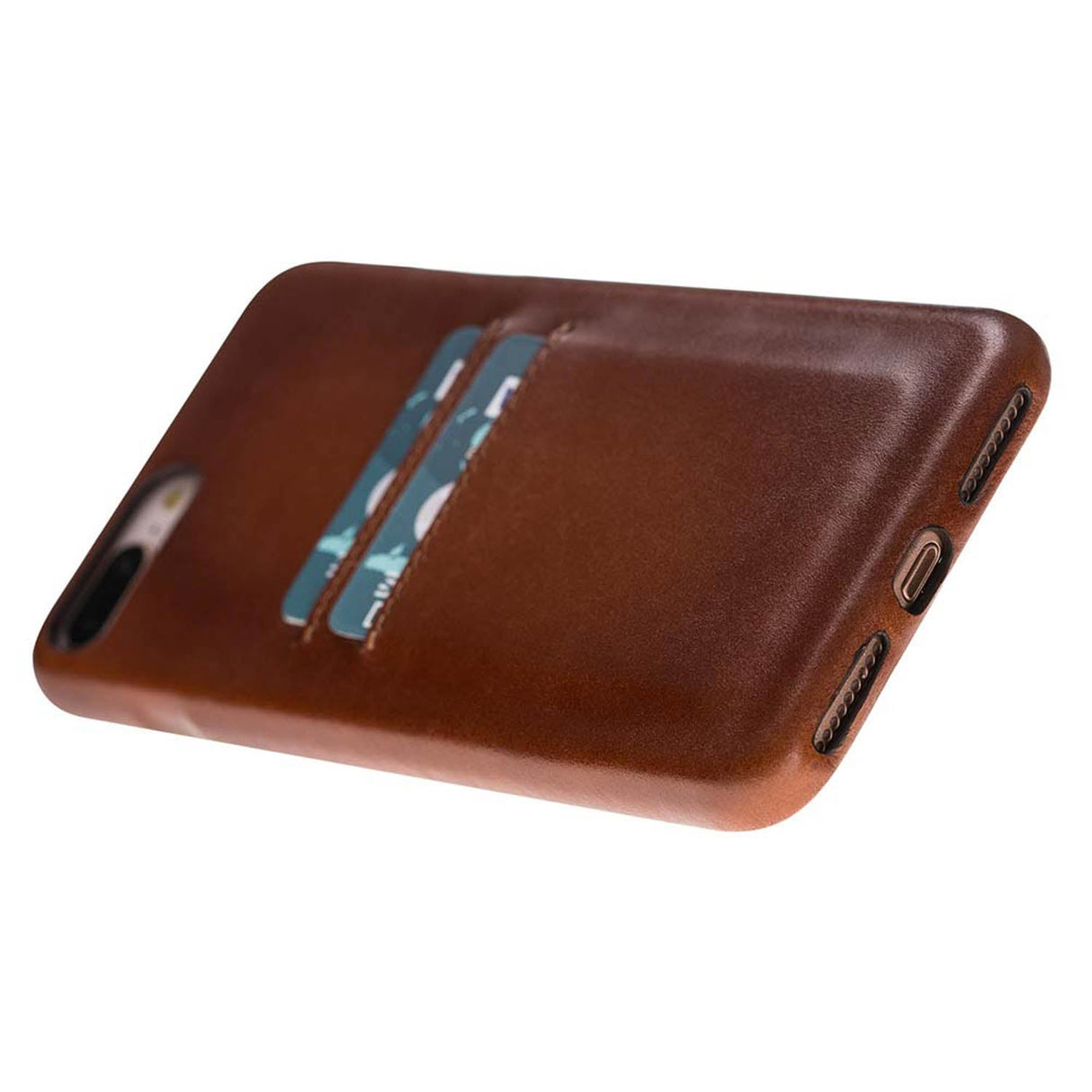 iPhone 8 Plus / iPhone 7 Plus Snap - on Full Cover Leather Case with Credit Card Slots by Hardiston - premium iPhone 7 - 8 - SE Cases