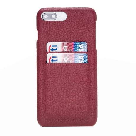 iPhone 8 Plus / iPhone 7 Plus Snap - on Leather Case with Credit Card Slots by Hardiston - premium iPhone 7 - 8 - SE Cases
