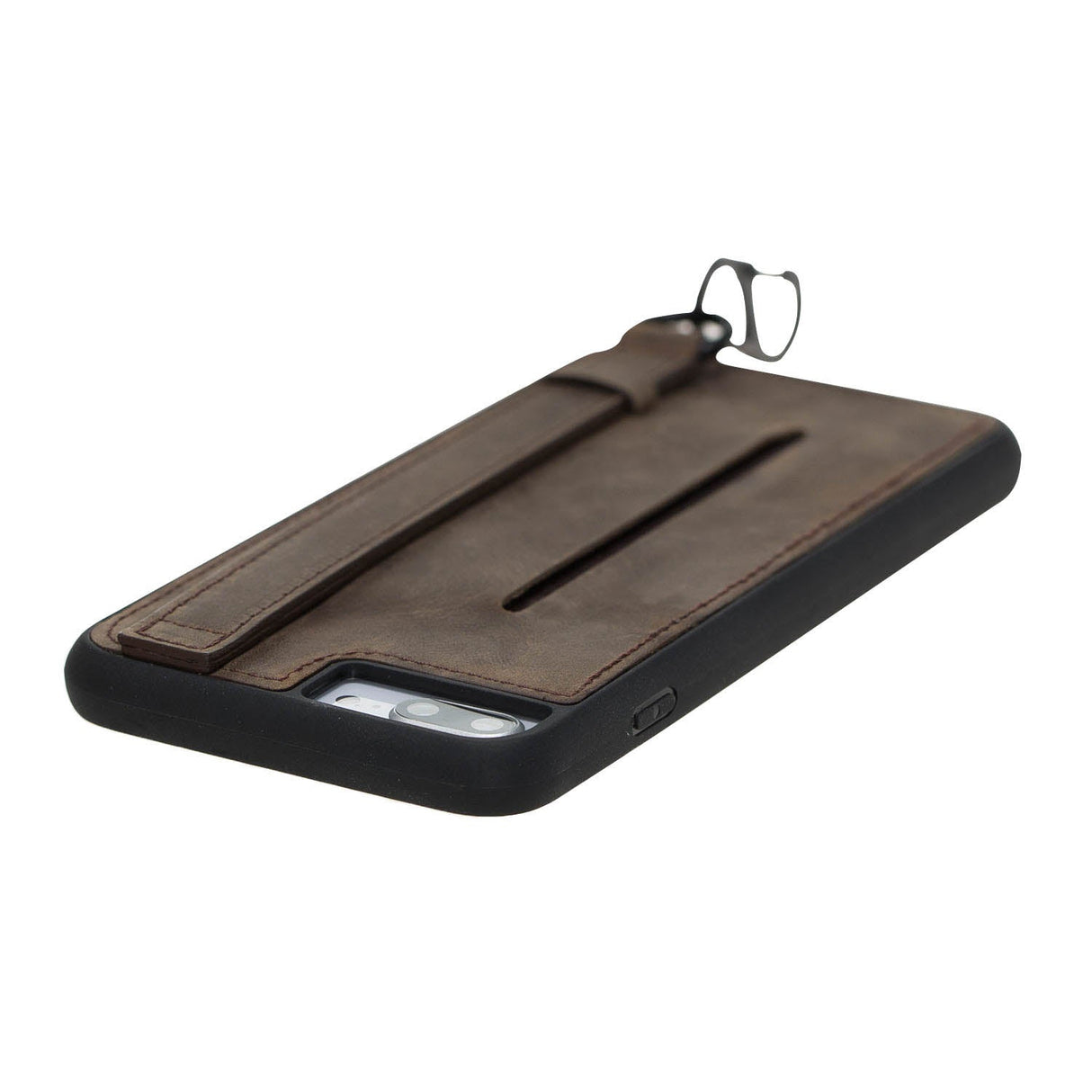 iPhone 8 Plus / iPhone 7 Plus Snap - on Leather Grip Case by Hardiston - premium iPhone 7 - 8 - SE Cases