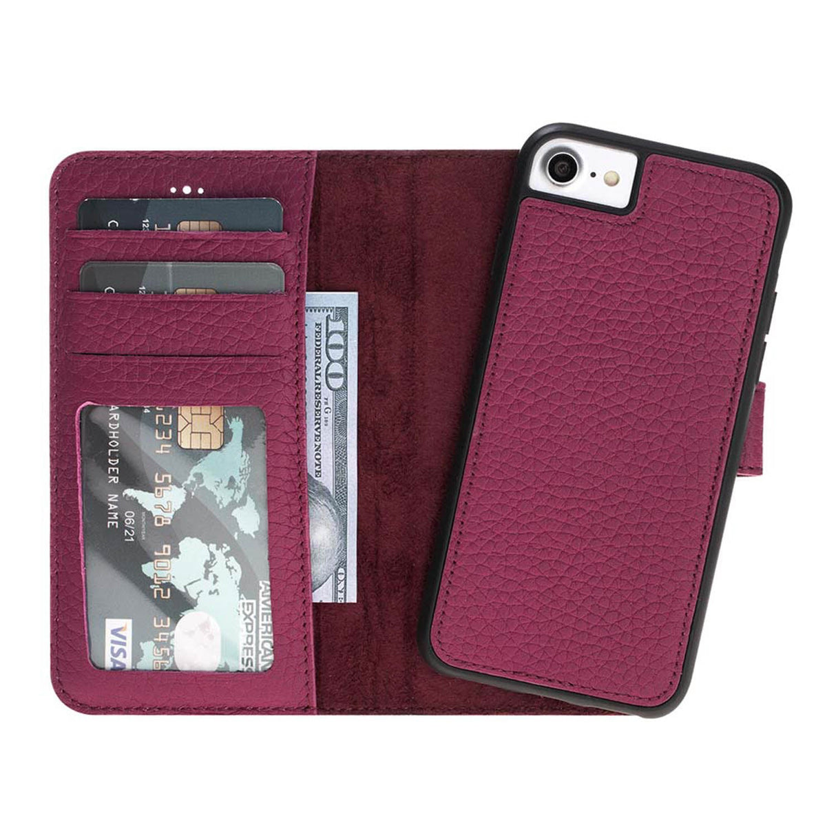 iPhone SE / iPhone 8 / iPhone 7 Leather Wallet Case by Hardiston - premium iPhone 7 - 8 - SE Cases