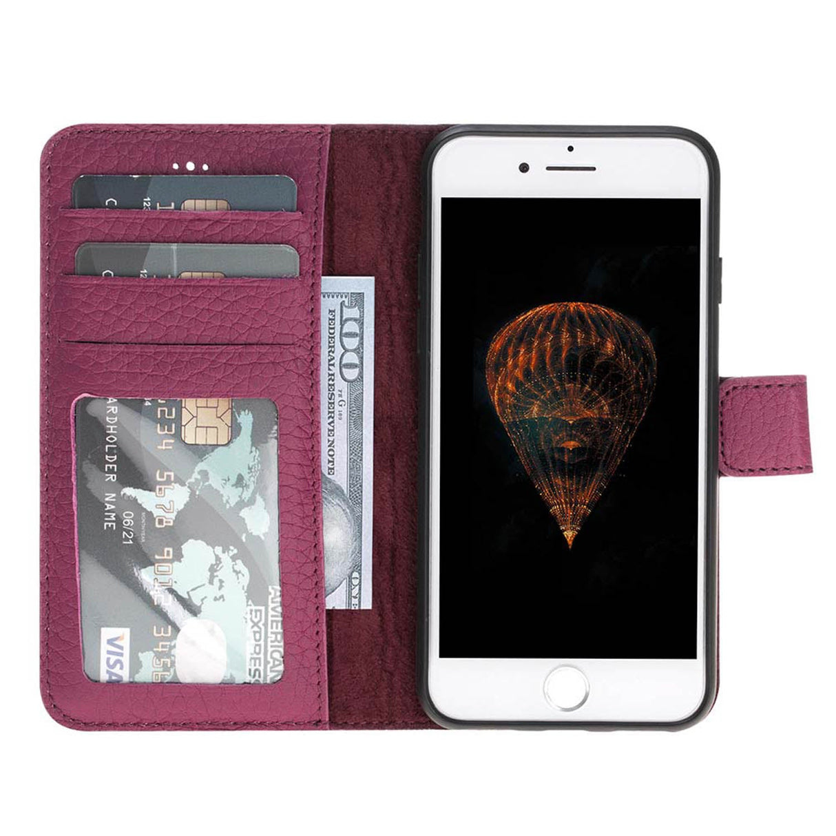 iPhone SE / iPhone 8 / iPhone 7 Leather Wallet Case by Hardiston - premium iPhone 7 - 8 - SE Cases