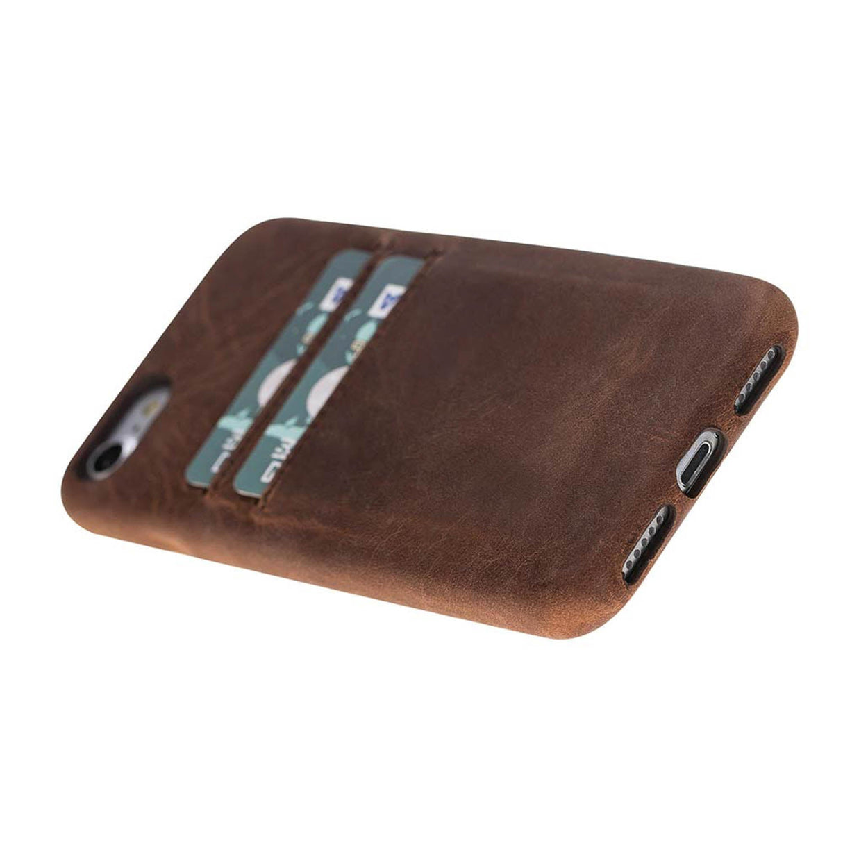iPhone SE / iPhone 8 / iPhone 7 Snap - on Full Cover Leather Case with Credit Cards by Hardiston - premium iPhone 7 - 8 - SE Cases