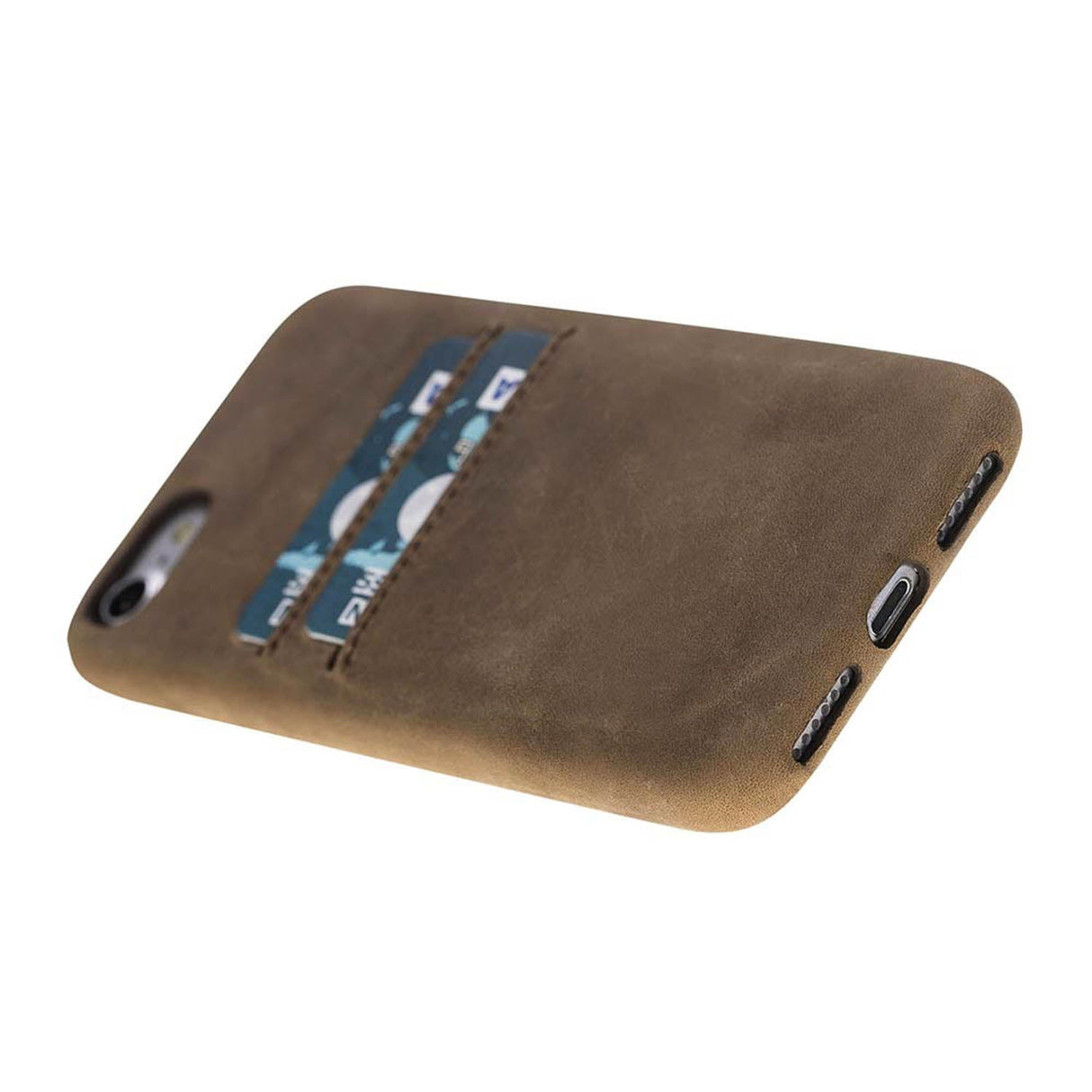 iPhone SE / iPhone 8 / iPhone 7 Snap - on Full Cover Leather Case with Credit Cards by Hardiston - premium iPhone 7 - 8 - SE Cases