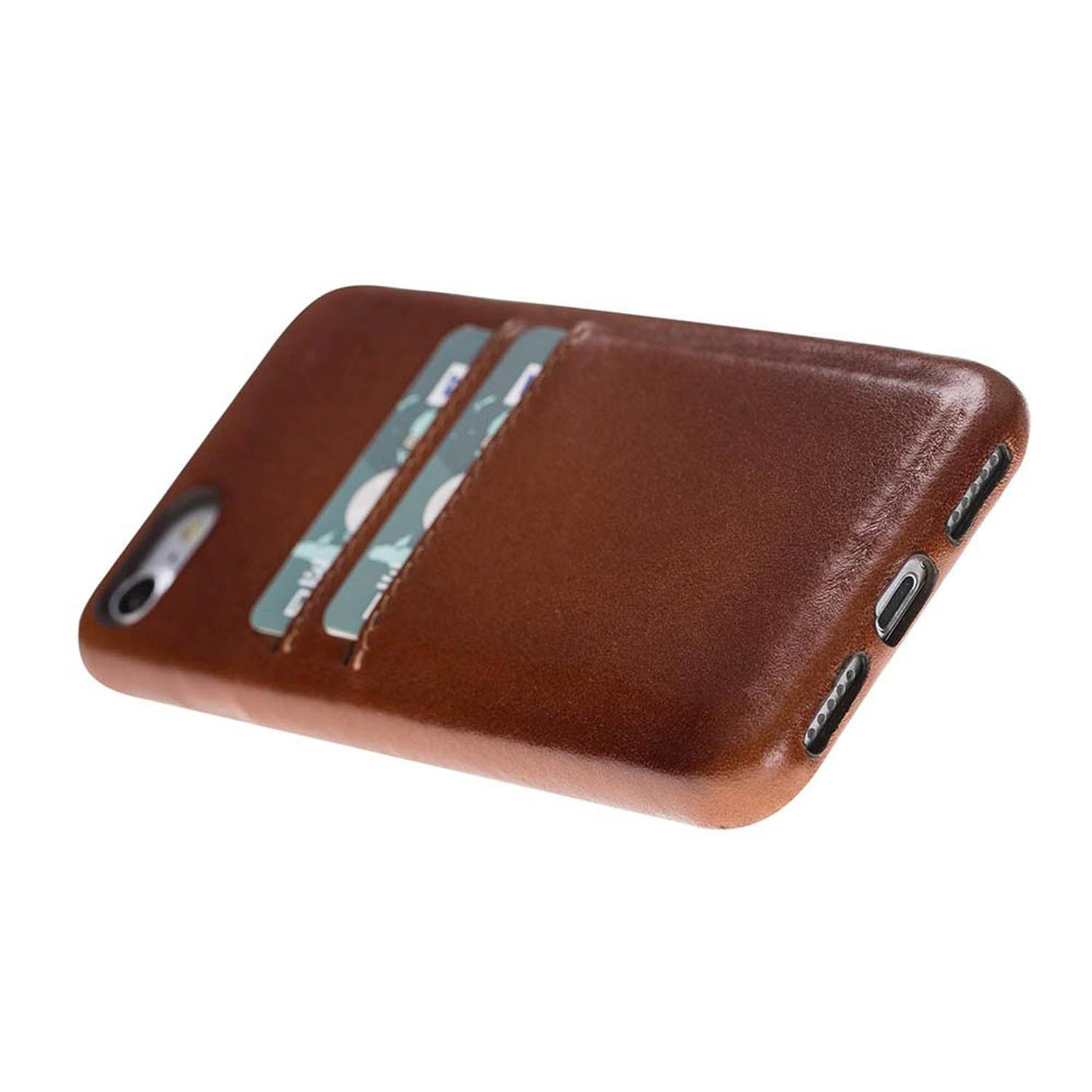 iPhone SE / iPhone 8 / iPhone 7 Snap - on Full Cover Leather Case with Credit Cards by Hardiston - premium iPhone 7 - 8 - SE Cases