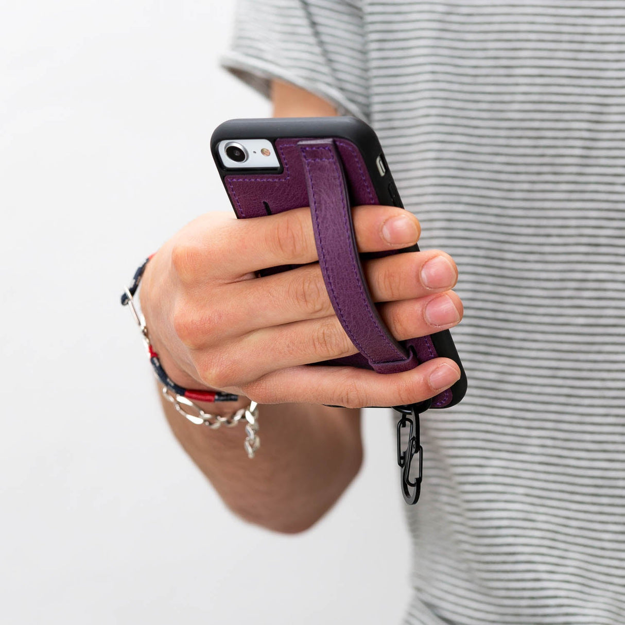 iPhone SE / iPhone 8 / iPhone 7 Snap - on Leather Grip Case by Hardiston - premium iPhone 7 - 8 - SE Cases