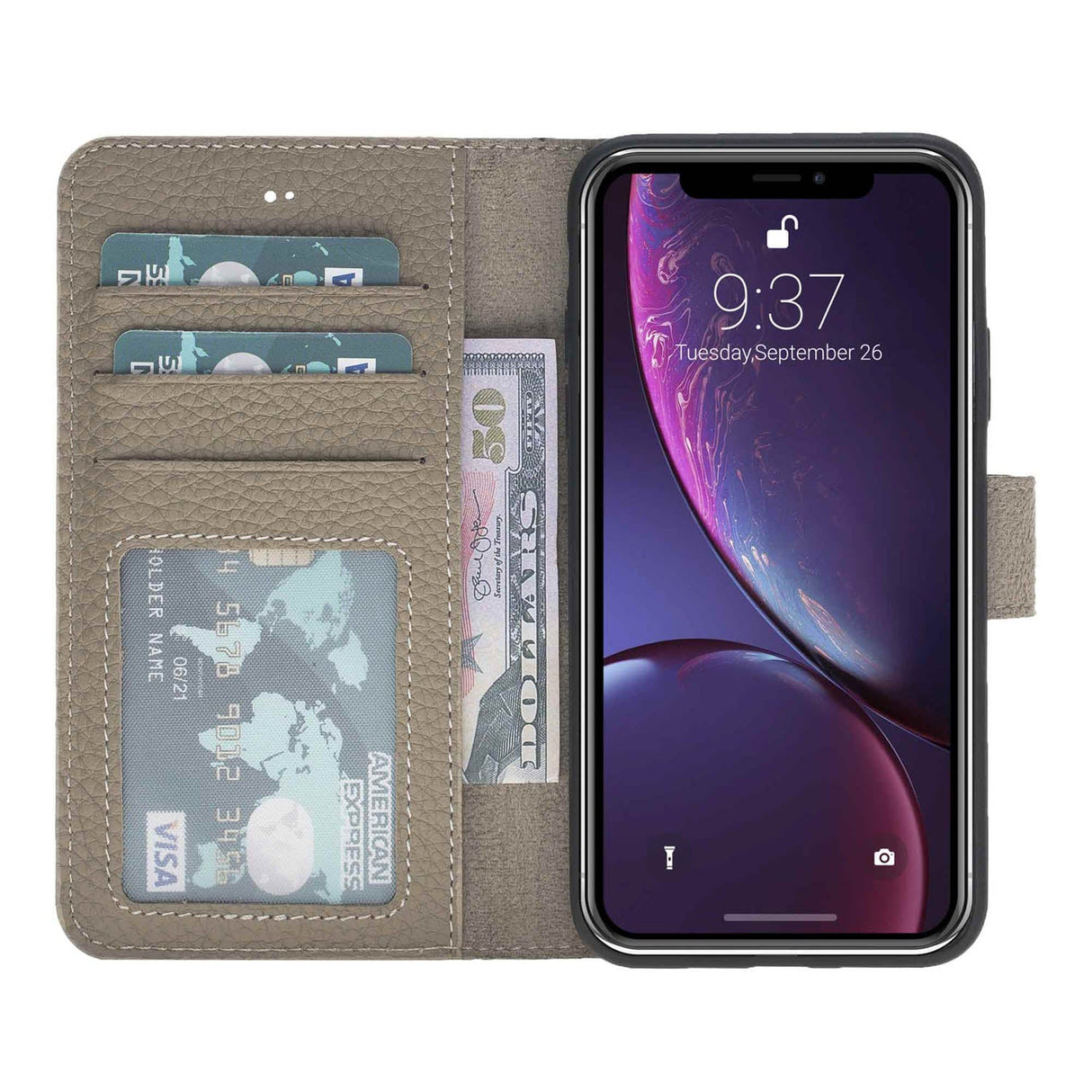 iPhone X / XS Leather Wallet Case by Hardiston - premium iPhone 10 (X) Cases