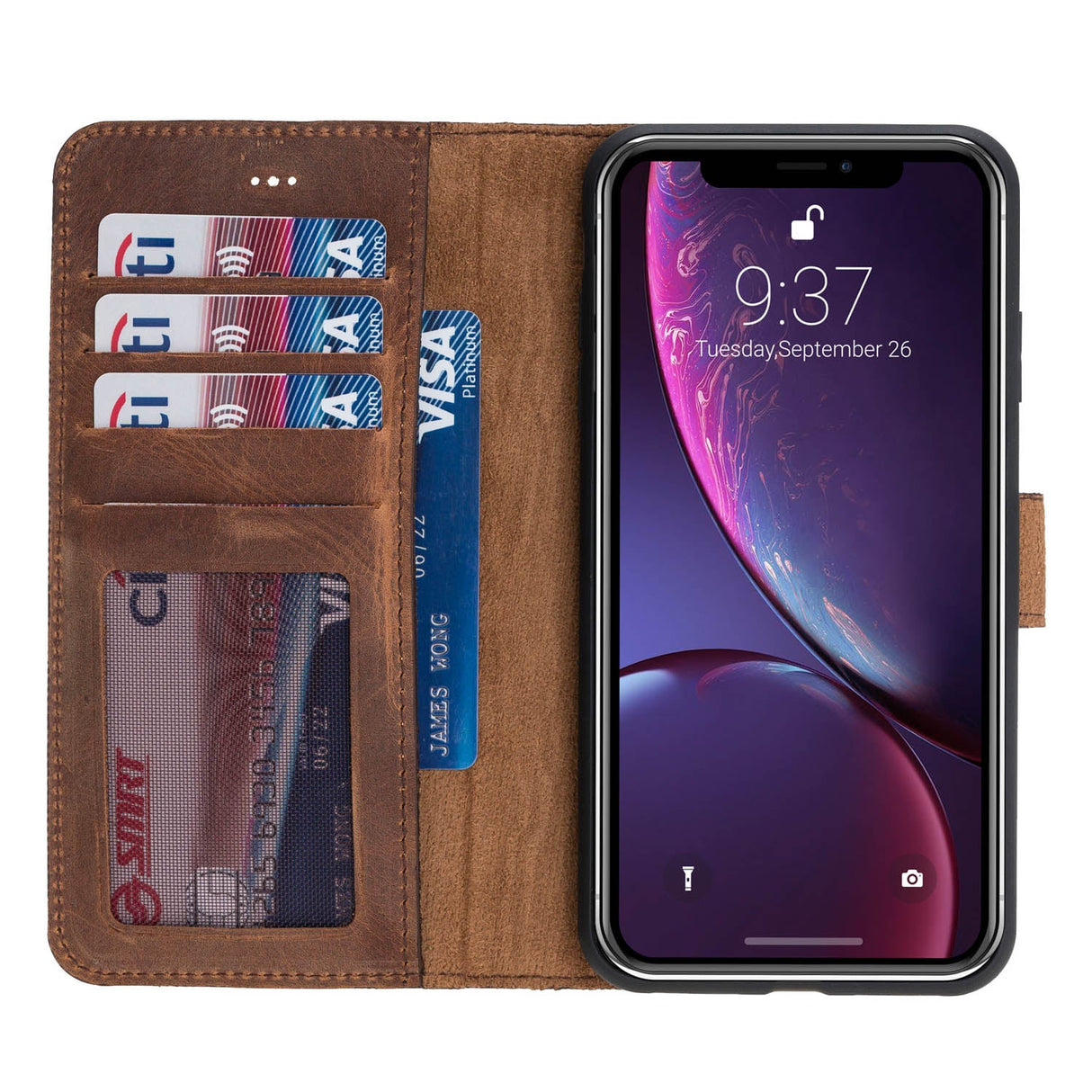 iPhone X / XS Leather Wallet Case by Hardiston - premium iPhone 10 (X) Cases