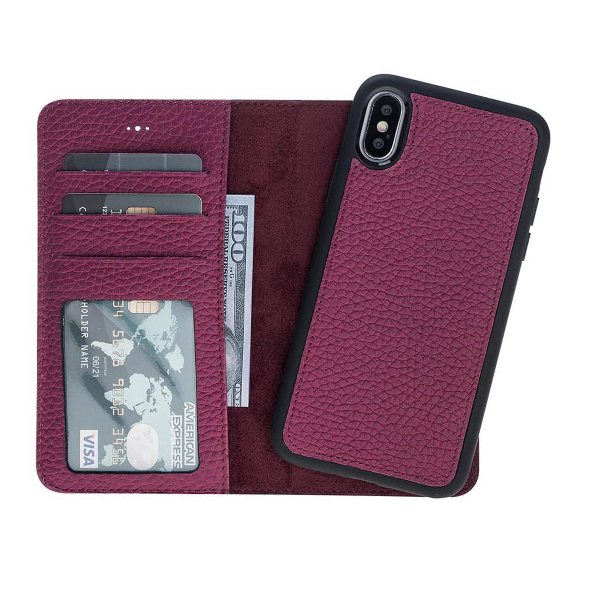 iPhone X / XS Leather Wallet Case by Hardiston - premium iPhone 10 (X) Cases