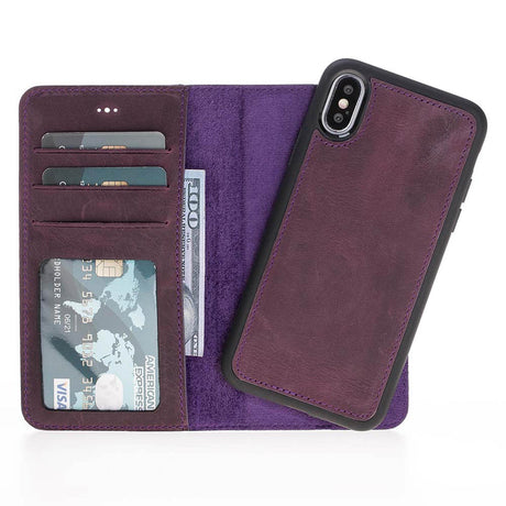 iPhone X / XS Leather Wallet Case by Hardiston - premium mws_apo_generated