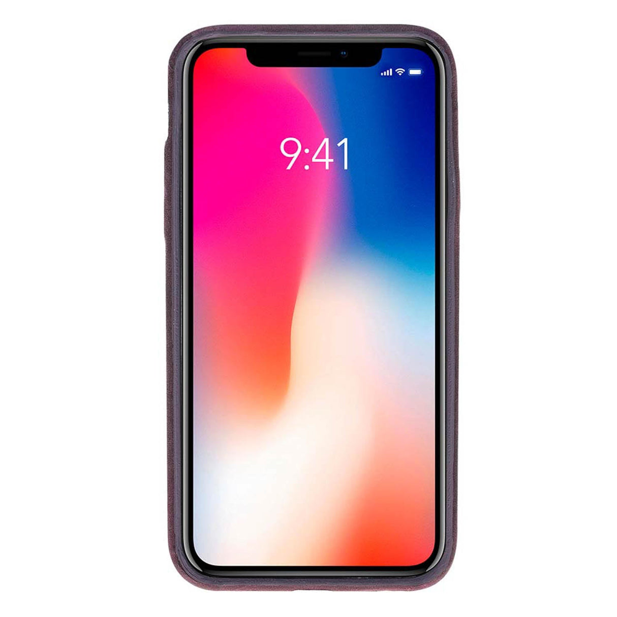 iPhone X / XS Snap - on Full Cover Leather Case by Hardiston - premium iPhone 10 (X) Cases