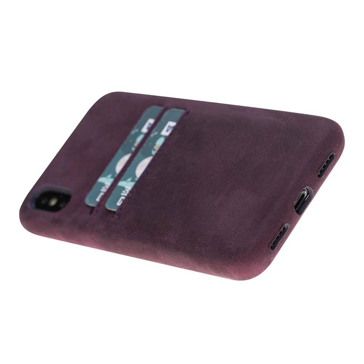 iPhone X / XS Snap - on Full Cover Leather Case with Credit Card Slots by Hardiston - premium iPhone 10 (X) Cases