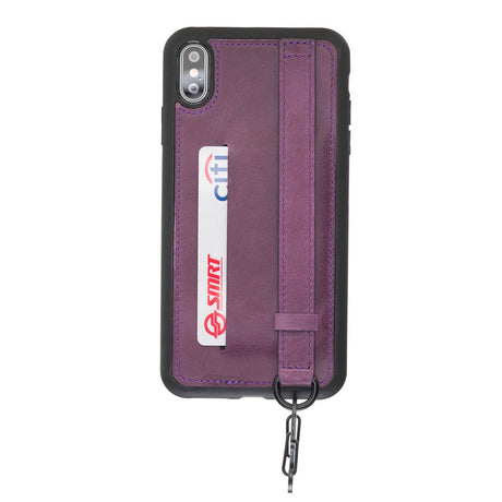 iPhone X / XS Snap - on Leather Grip Case by Hardiston - premium iPhone 10 (X) Cases