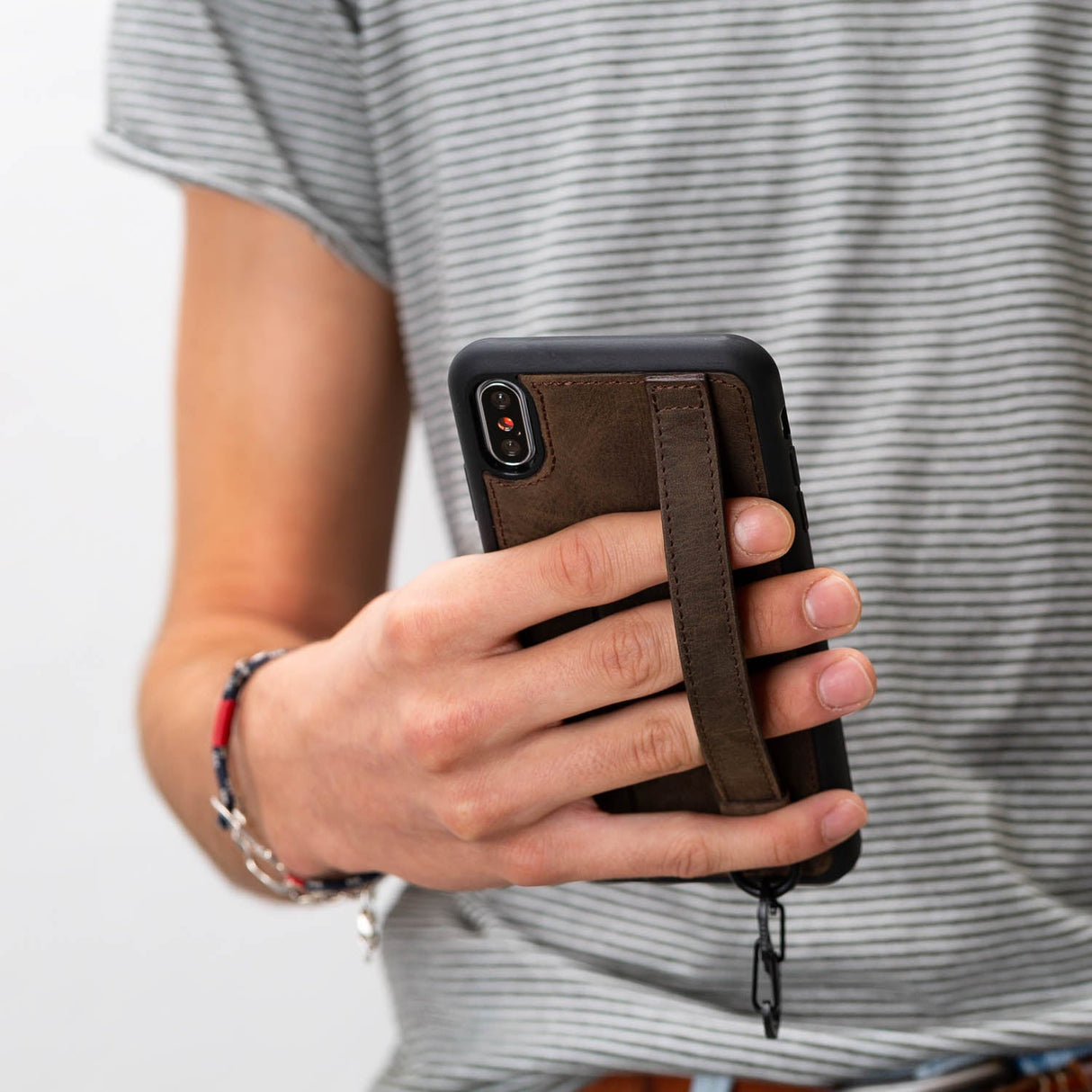 iPhone X / XS Snap - on Leather Grip Case by Hardiston - premium iPhone 10 (X) Cases
