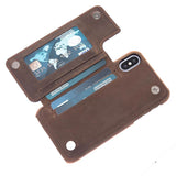 iPhone X / XS Snap On Leather Wallet Case by Hardiston - premium iPhone 10 (X) Cases