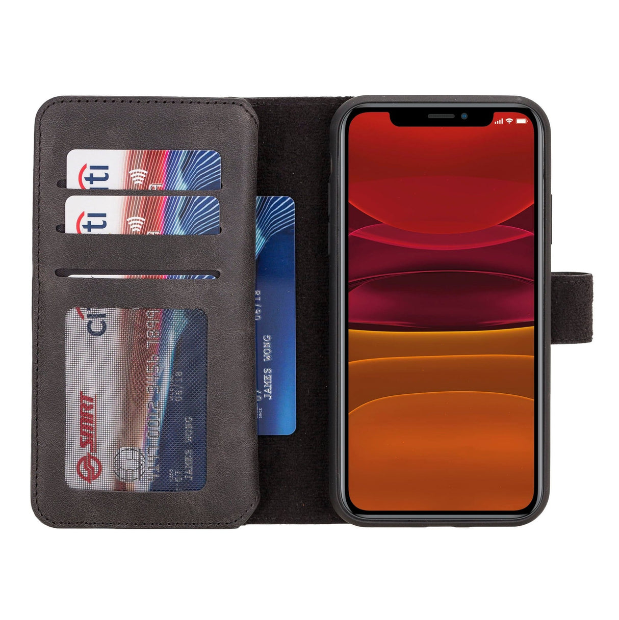 iPhone XR Dual Fold Magnetic Detachable Leather Wallet Case by Hardiston - premium iPhone 10 (X) Cases