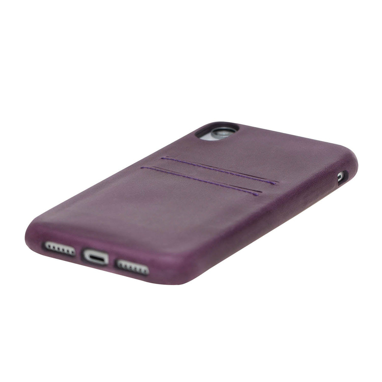 iPhone XR Snap - on Full Cover Leather Case with Credit Card Slots by Hardiston - premium iPhone 10 (X) Cases