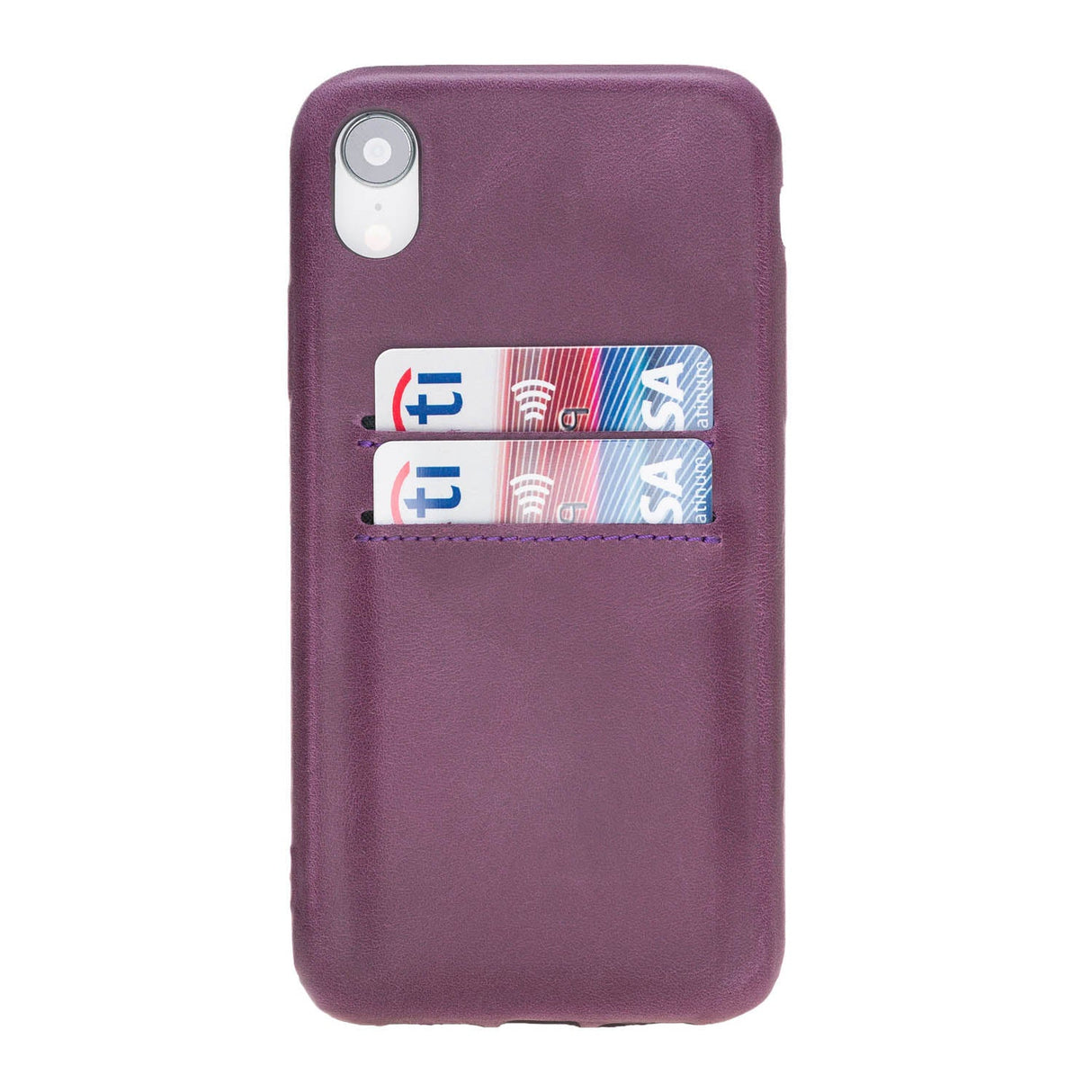 iPhone XR Snap - on Full Cover Leather Case with Credit Card Slots by Hardiston - premium iPhone 10 (X) Cases