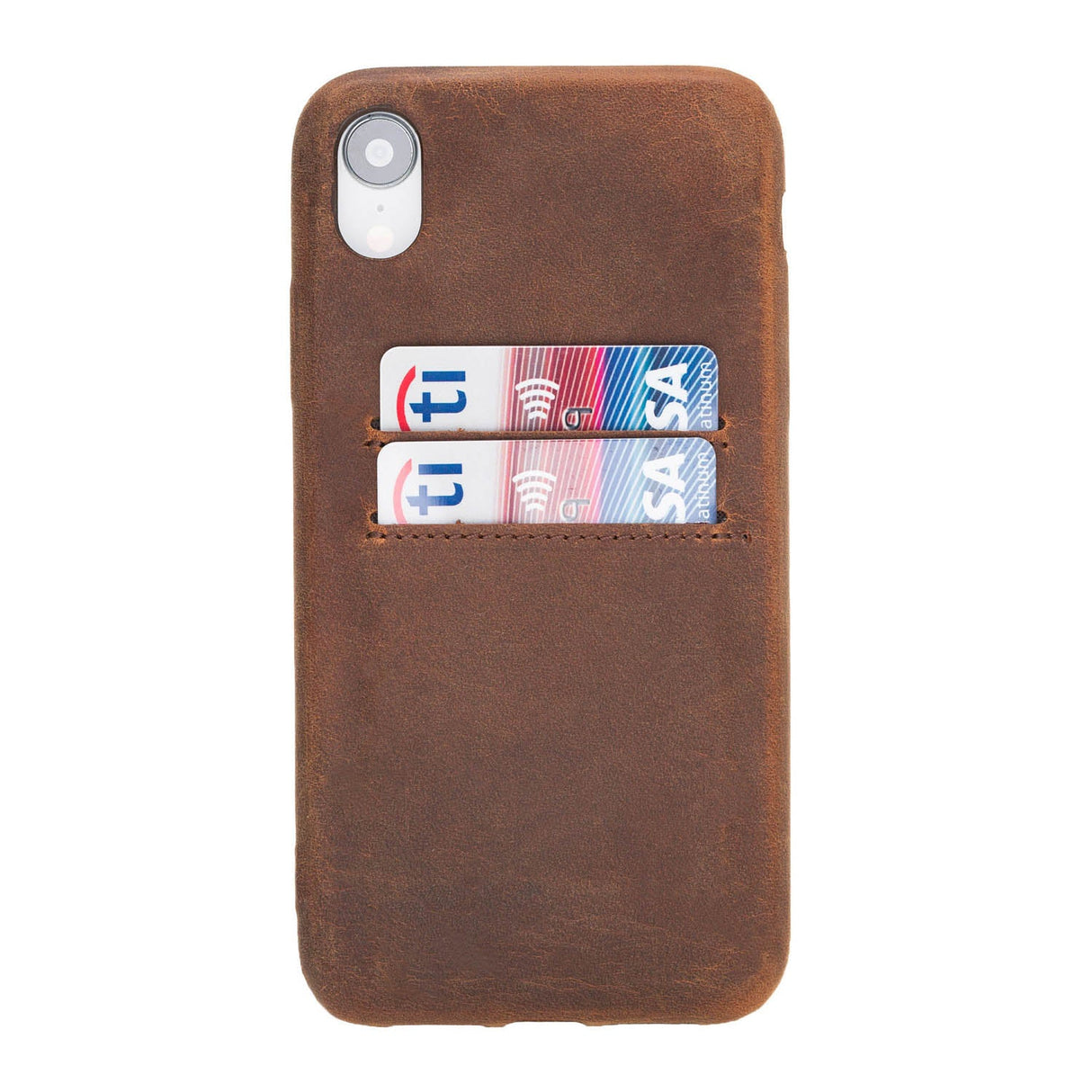 iPhone XR Snap - on Full Cover Leather Case with Credit Card Slots by Hardiston - premium iPhone 10 (X) Cases