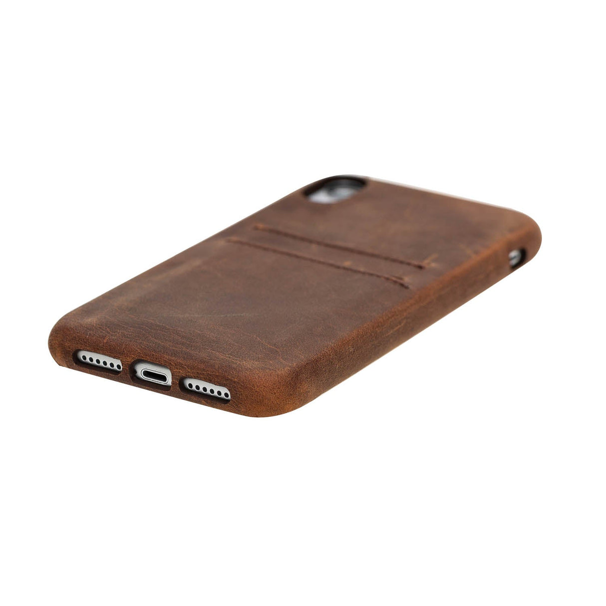 iPhone XR Snap - on Full Cover Leather Case with Credit Card Slots by Hardiston - premium iPhone 10 (X) Cases