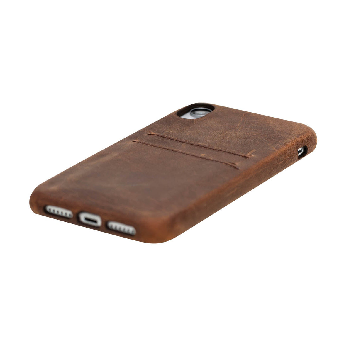iPhone XR Snap - on Full Cover Leather Case with Credit Card Slots by Hardiston - premium iPhone 10 (X) Cases