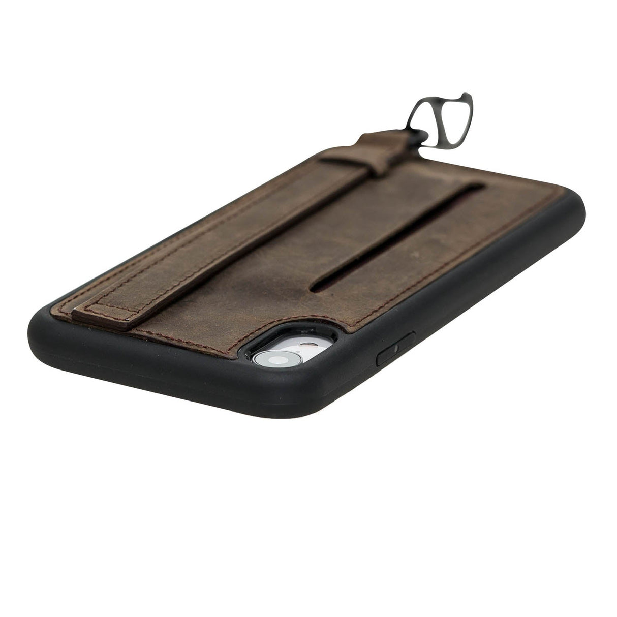iPhone XR Snap - on Leather Grip Case by Hardiston - premium iPhone 10 (X) Cases