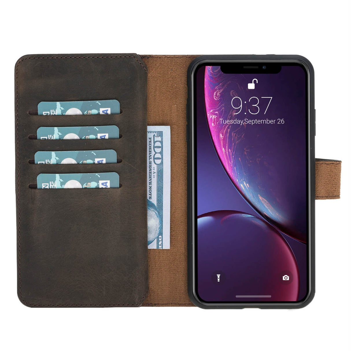 iPhone XS Max Dual Fold Magnetic Detachable Leather Wallet Case by Hardiston - premium iPhone 10 (X) Cases
