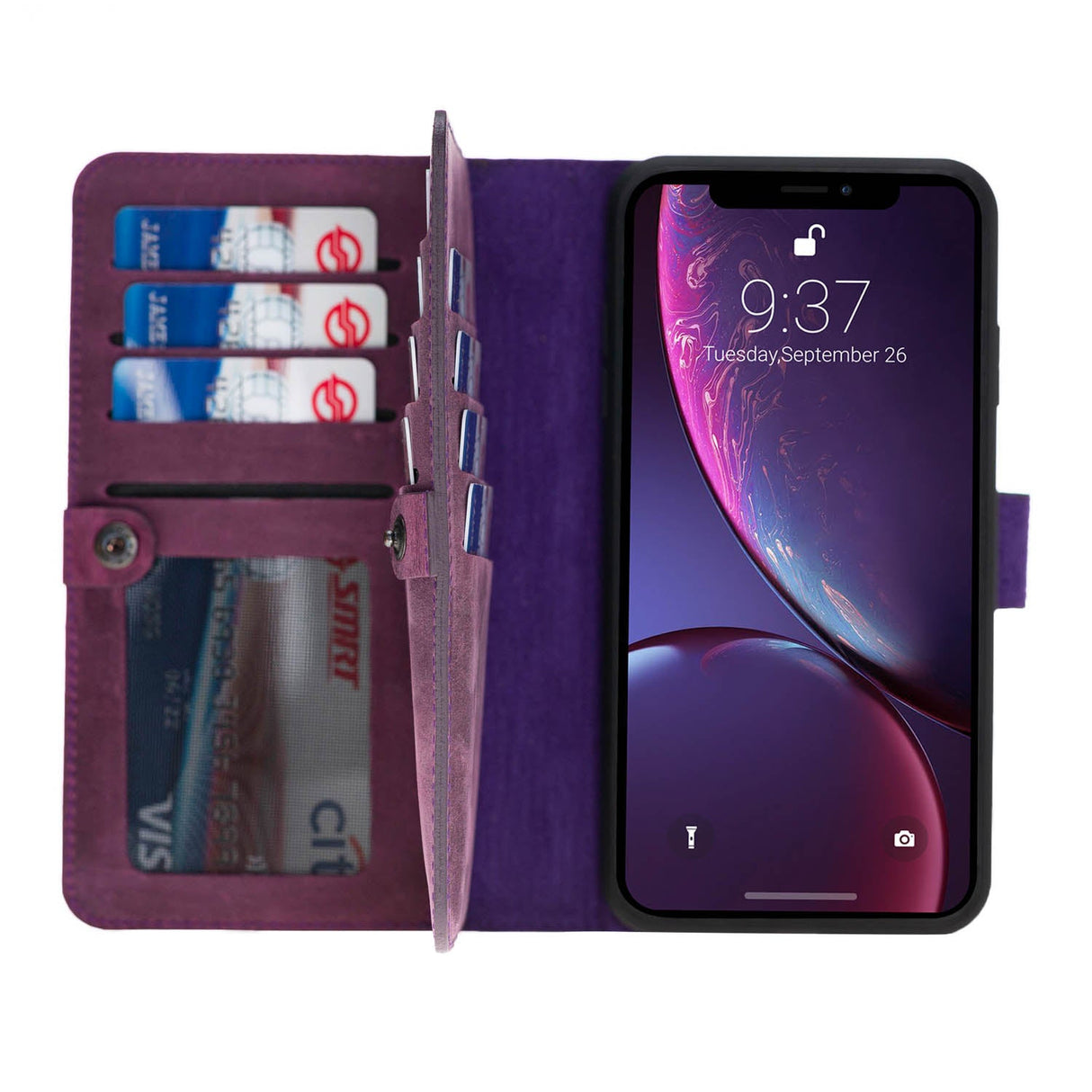 iPhone XS Max Dual Fold Magnetic Detachable Leather Wallet Case by Hardiston - premium iPhone 10 (X) Cases