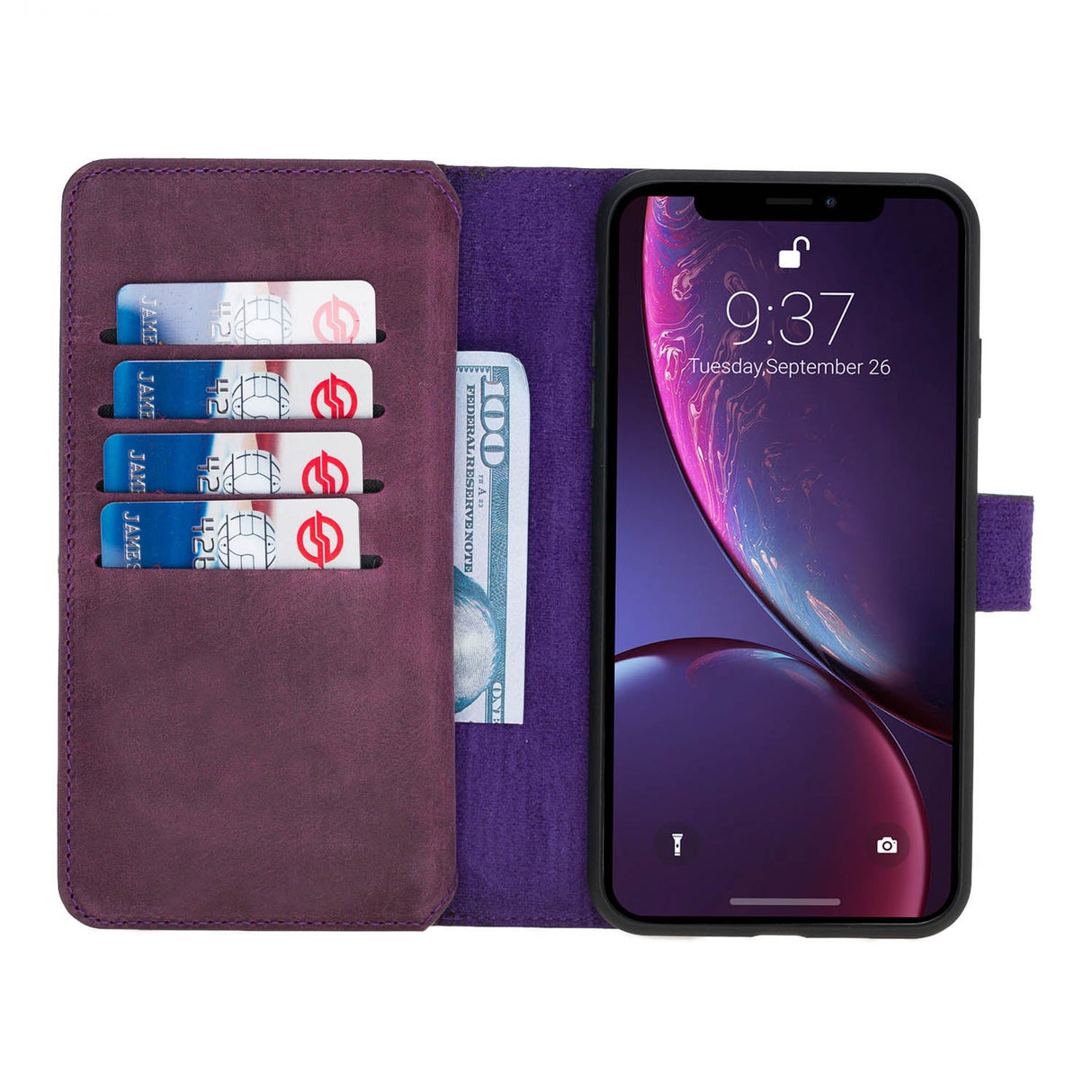 iPhone XS Max Dual Fold Magnetic Detachable Leather Wallet Case by Hardiston - premium iPhone 10 (X) Cases