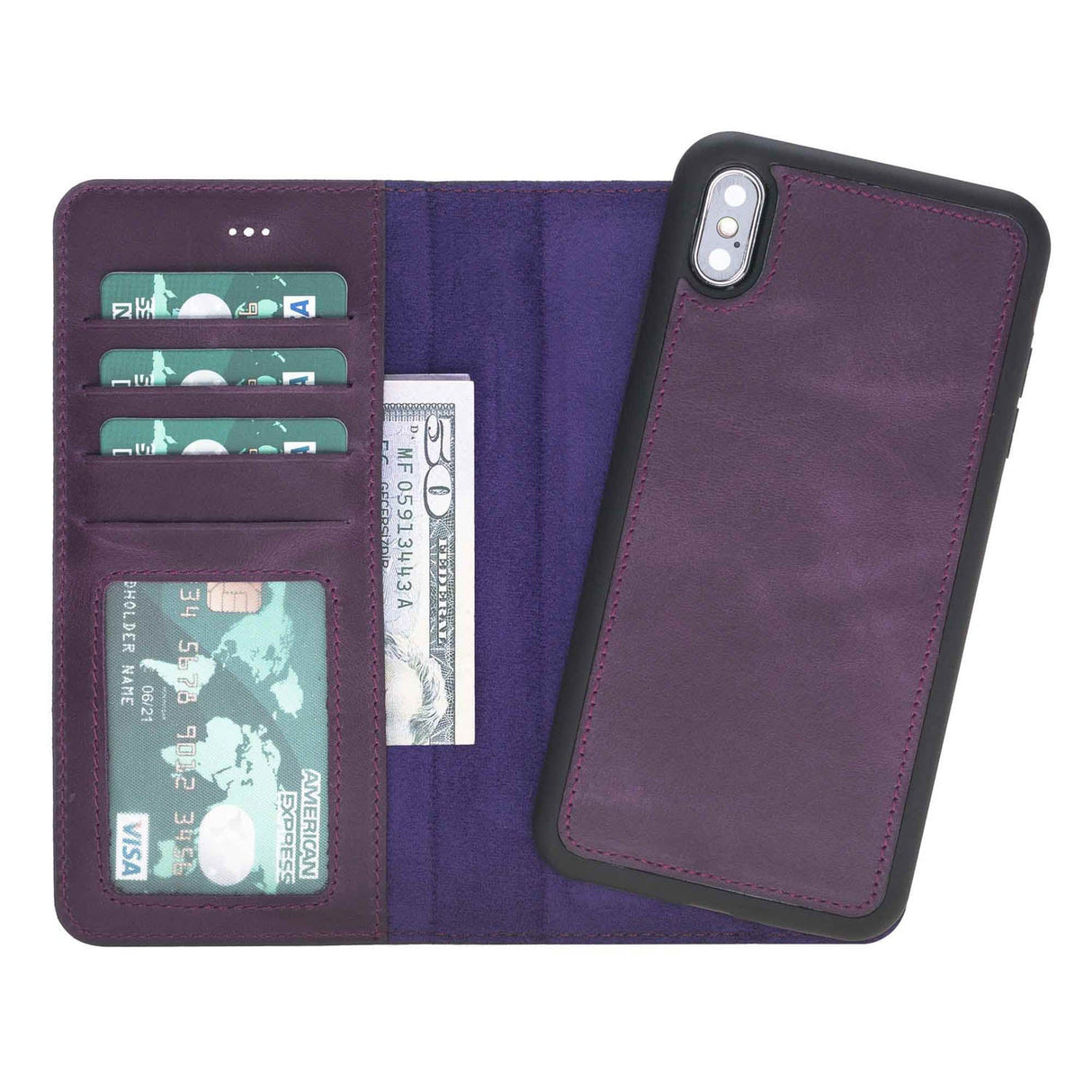 iPhone XS Max Leather Wallet Case by Hardiston - premium iPhone 10 (X) Cases