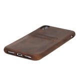 iPhone Xs Max Snap - on Full Cover Leather Case with Credit Card Slots by Hardiston - premium iPhone 10 (X) Cases
