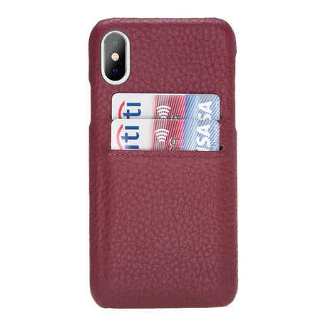 iPhone XS Max Snap - on Leather Case with Credit Card Slots by Hardiston - premium iPhone 10 (X) Cases