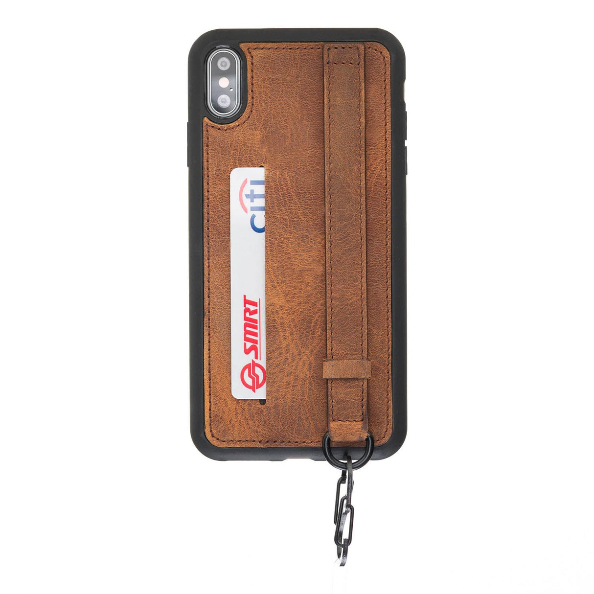 iPhone XS Max Snap - on Leather Grip Case by Hardiston - premium iPhone 10 (X) Cases
