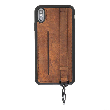 iPhone XS Max Snap - on Leather Grip Case by Hardiston - premium iPhone 10 (X) Cases