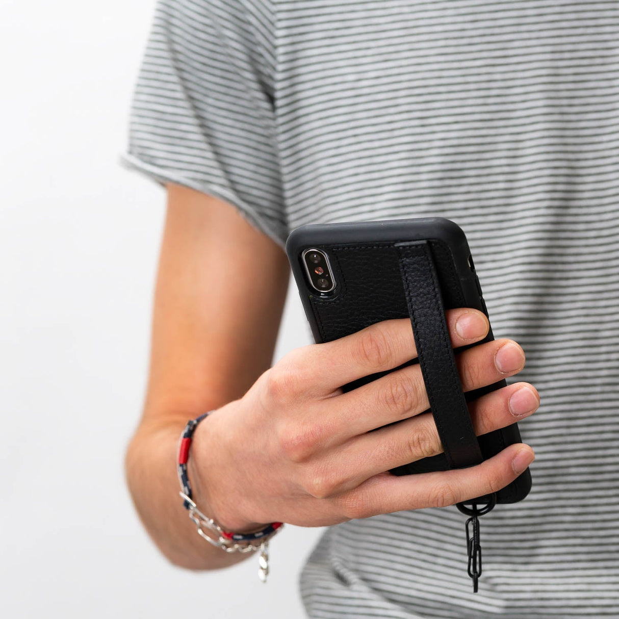 iPhone XS Max Snap - on Leather Grip Case by Hardiston - premium iPhone 10 (X) Cases