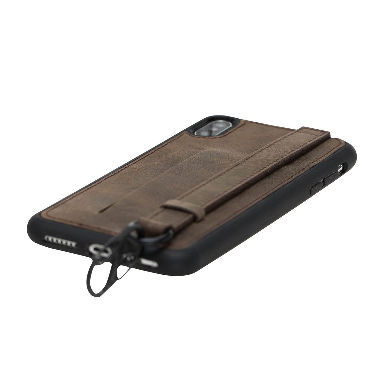iPhone XS Max Snap - on Leather Grip Case by Hardiston - premium iPhone 10 (X) Cases