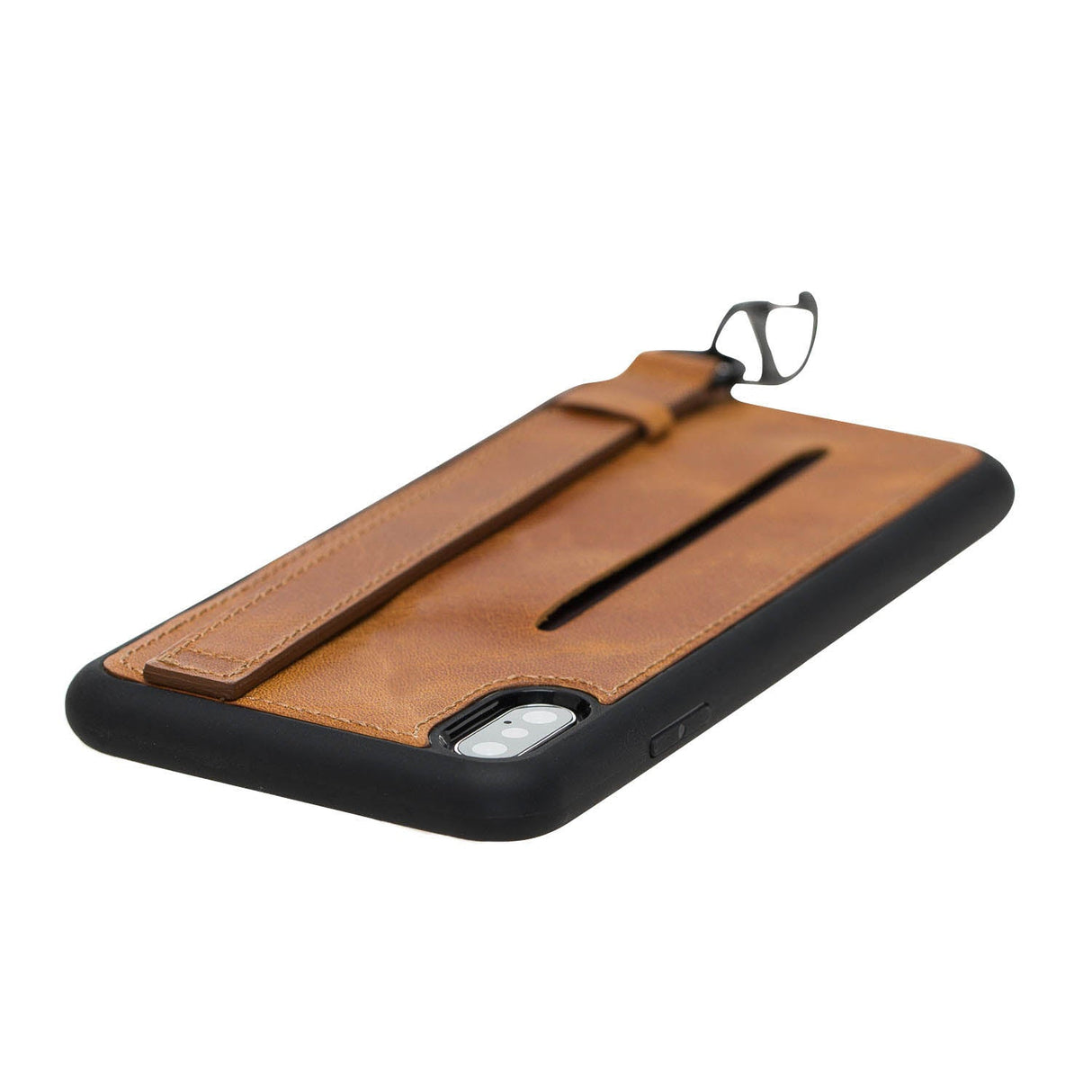 iPhone XS Max Snap - on Leather Grip Case by Hardiston - premium iPhone 10 (X) Cases