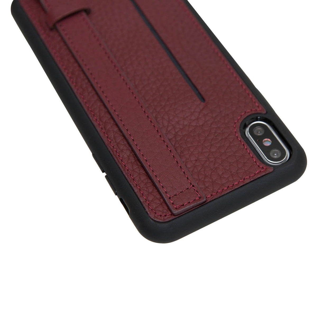 iPhone XS Max Snap - on Leather Grip Case by Hardiston - premium iPhone 10 (X) Cases
