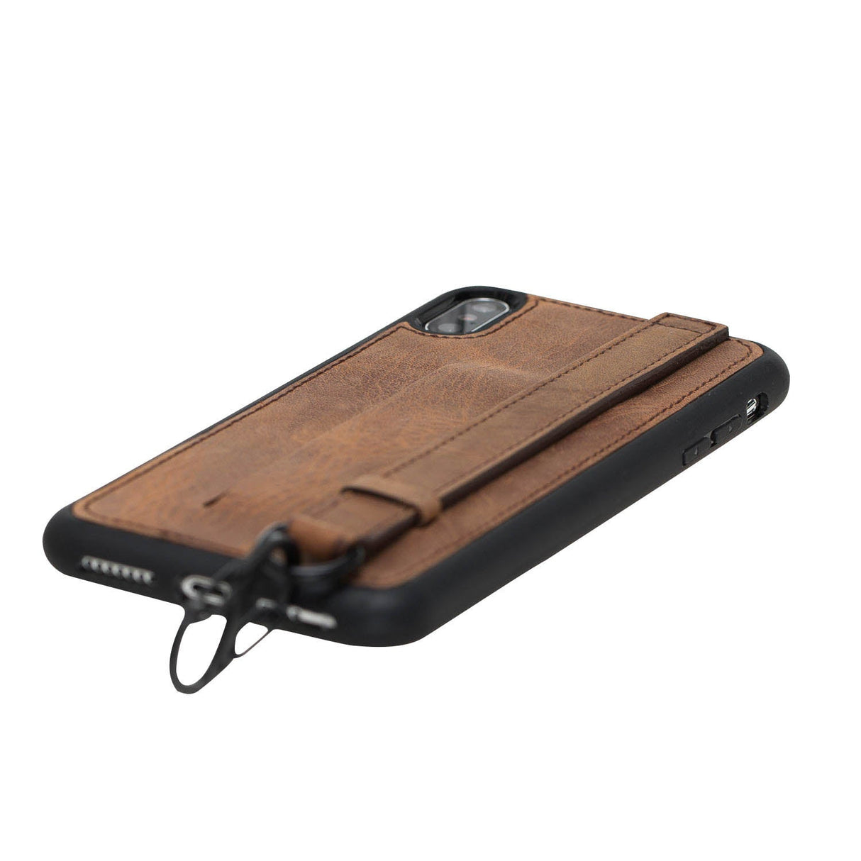 iPhone XS Max Snap - on Leather Grip Case by Hardiston - premium iPhone 10 (X) Cases