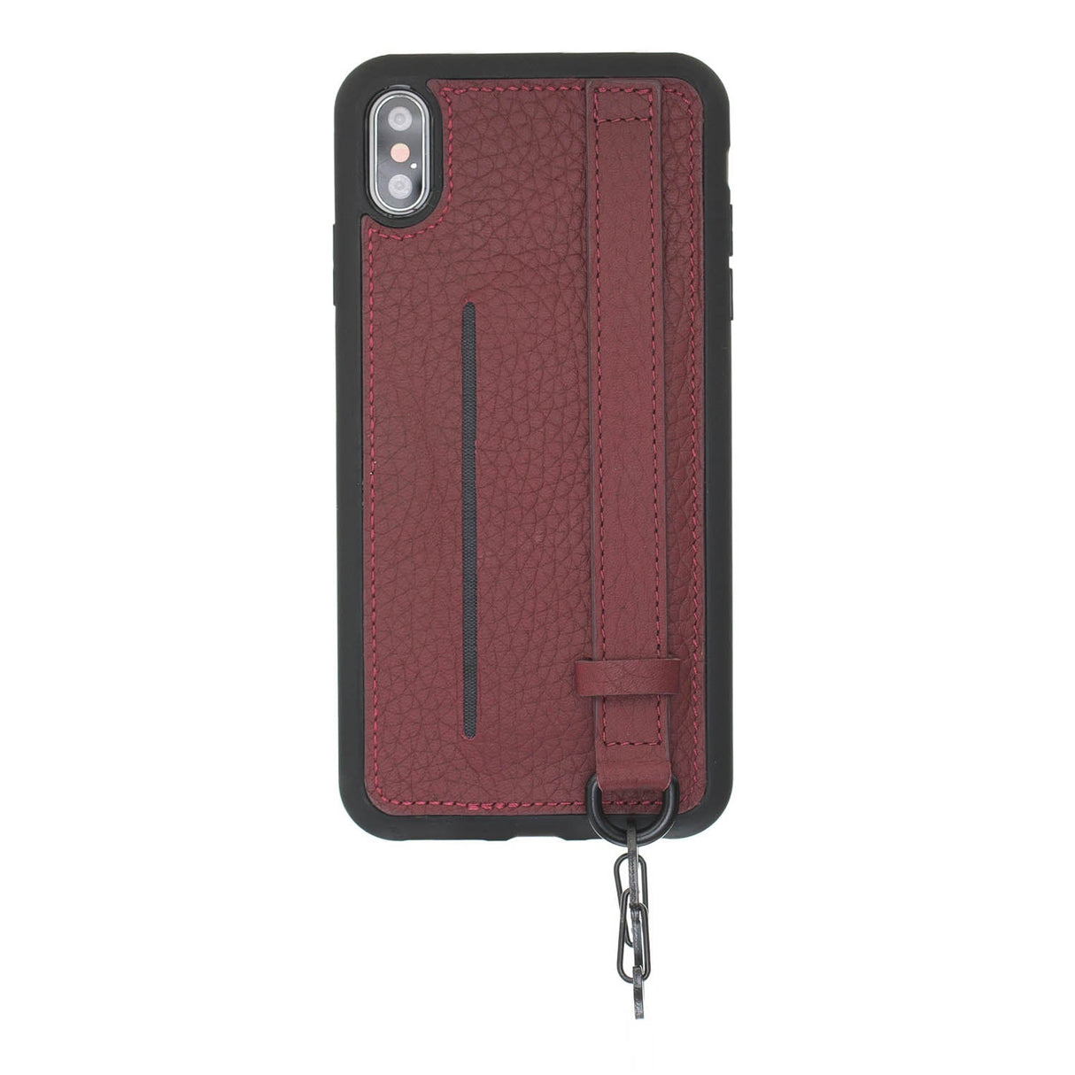 iPhone XS Max Snap - on Leather Grip Case by Hardiston - premium iPhone 10 (X) Cases