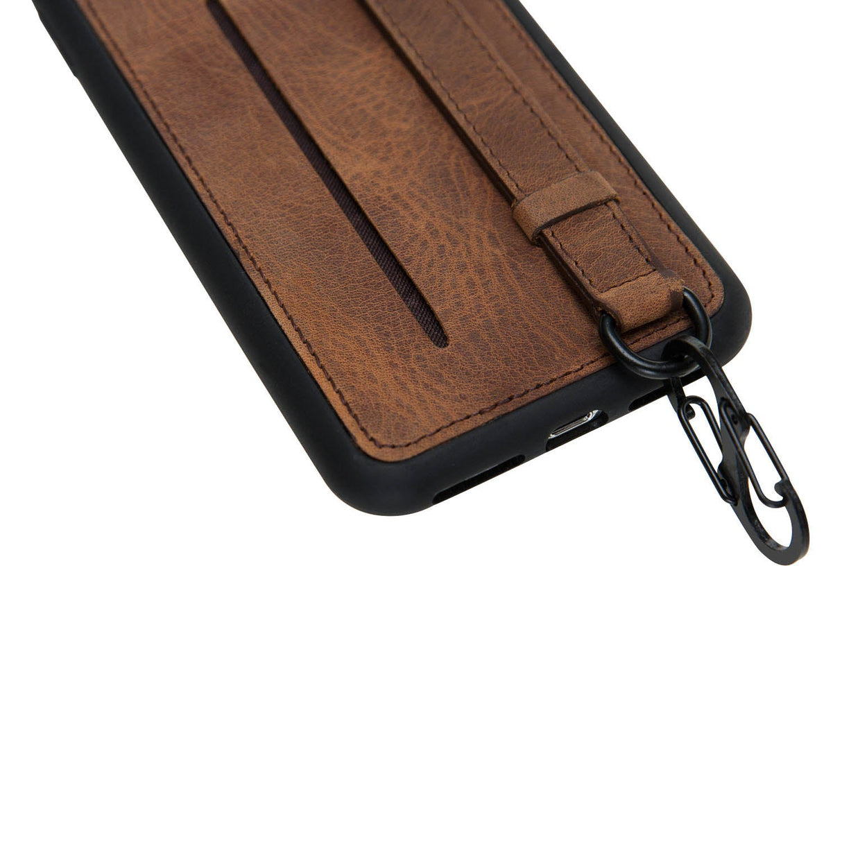 iPhone XS Max Snap - on Leather Grip Case by Hardiston - premium iPhone 10 (X) Cases