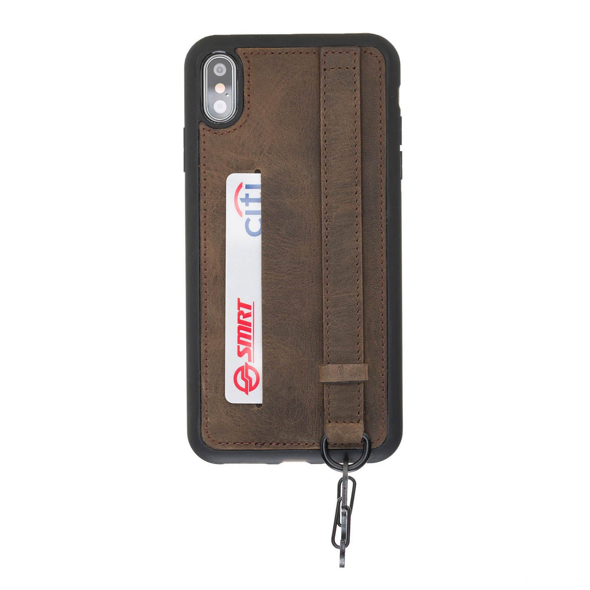iPhone XS Max Snap - on Leather Grip Case by Hardiston - premium iPhone 10 (X) Cases