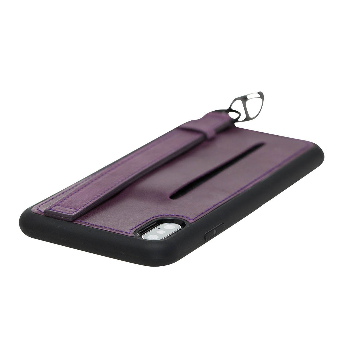 iPhone XS Max Snap - on Leather Grip Case by Hardiston - premium iPhone 10 (X) Cases