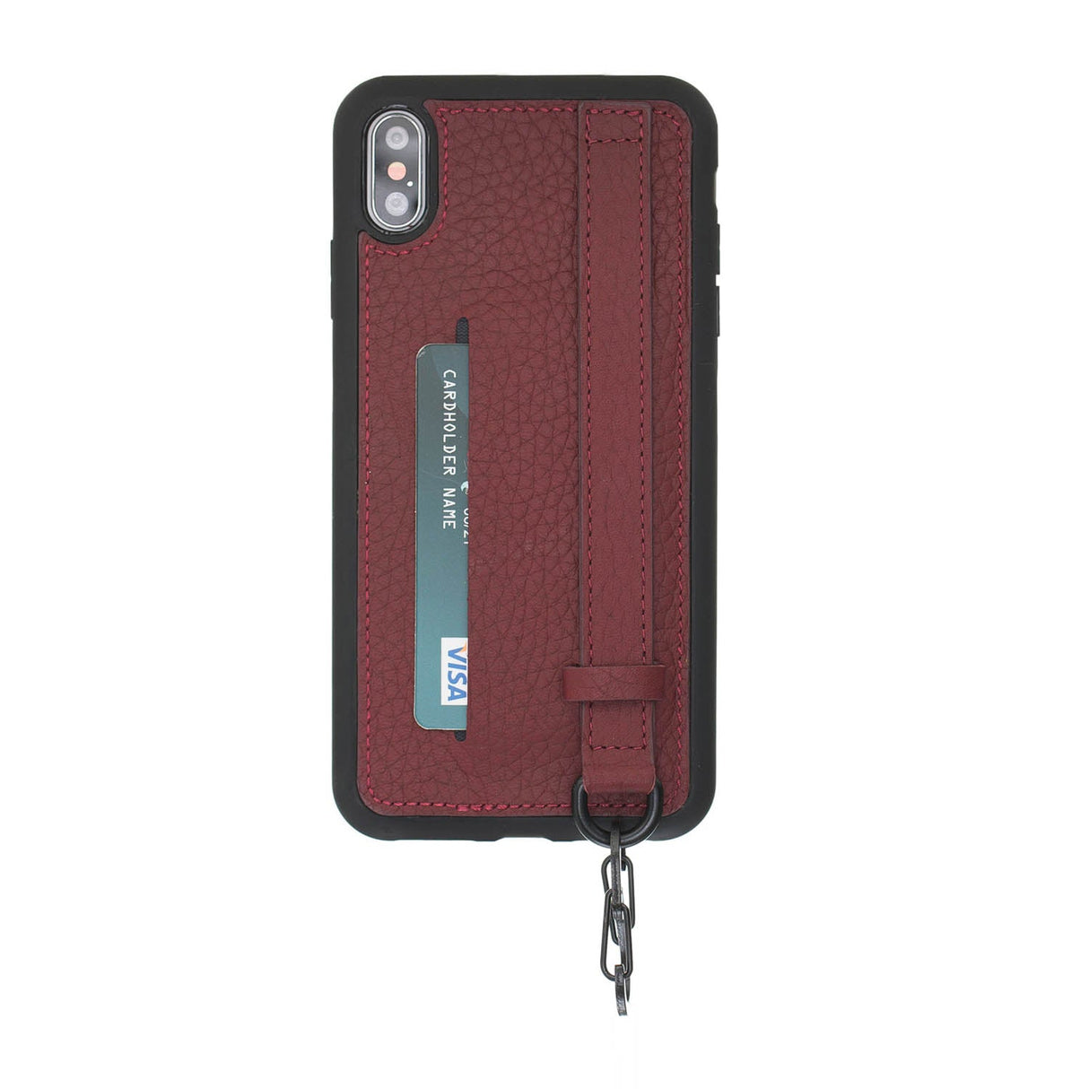 iPhone XS Max Snap - on Leather Grip Case by Hardiston - premium iPhone 10 (X) Cases