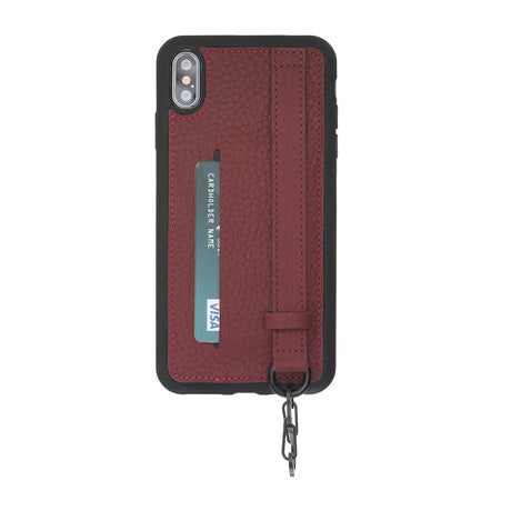 iPhone XS Max Snap - on Leather Grip Case by Hardiston - premium iPhone 10 (X) Cases