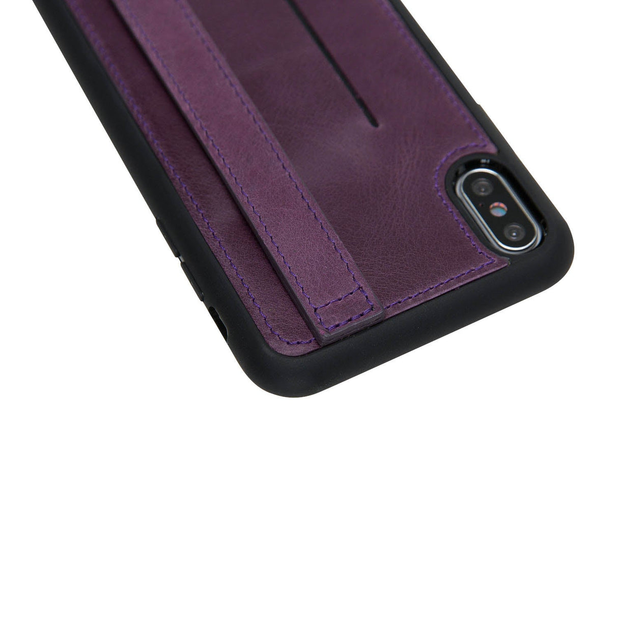iPhone XS Max Snap - on Leather Grip Case by Hardiston - premium iPhone 10 (X) Cases