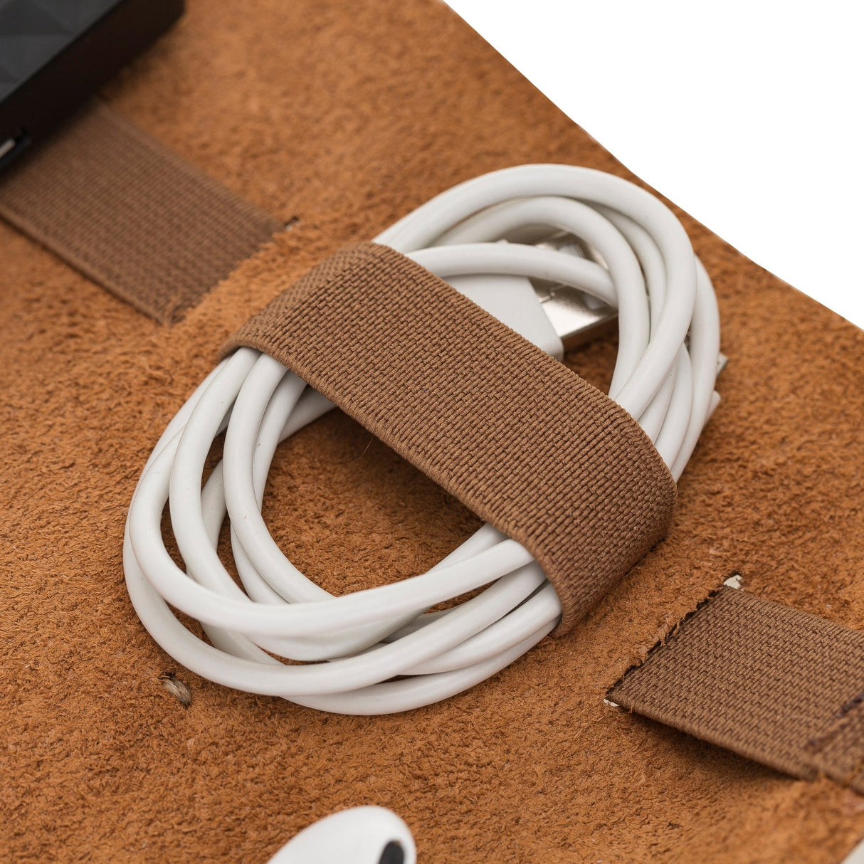 Leather Cable Organizer & Charger Pouch by Hardiston - premium Cable Organizers