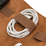 Leather Cable Organizer & Charger Pouch by Hardiston - premium Cable Organizers