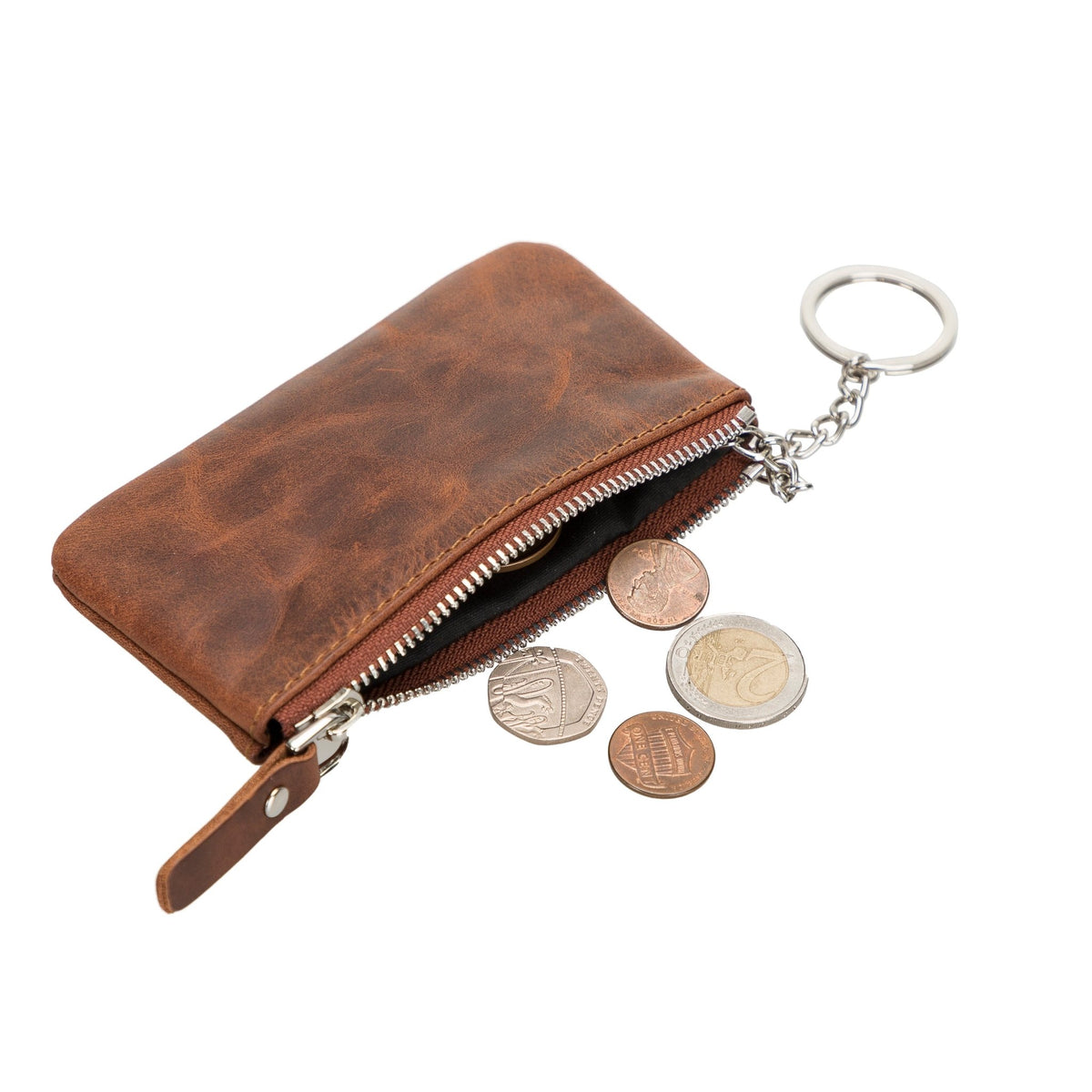 Leather Hand Purse with Keychain Holder - Hardiston by Hardiston - premium Coin Pouch